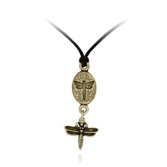 Dragonfly Drop Nature Pals Adjustable Oval Pendant