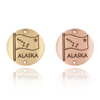 Alaska and Flag Souvenir Medallion