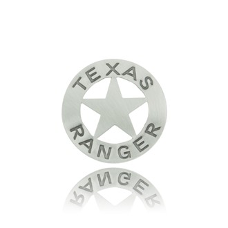 Nickel Texas Ranger Badge Round