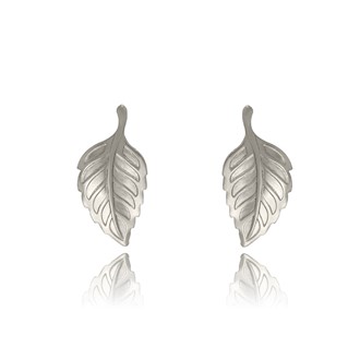 Small Solid Leaf Post Earrings