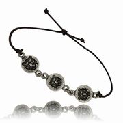 Tiger Face Round Adjustable Triple Bracelet