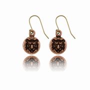 Tiger Face Round Earrings