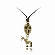 Giraffe Oval Adjustable Pendant Giraffe Charm Drop