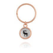 Elk Mini-Elegance Two Tone Round Key Ring