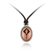 Sting Ray Mini-Elegance Oval Adjustable Silk Pendant