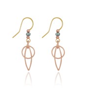 Two Round and Long Oval Drop Ear
