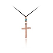 Beveled Edge Cross Pendant