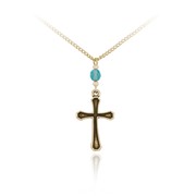 Rounded Edge Outline Cross Pendant