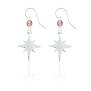 Flat Star Burst Earrings