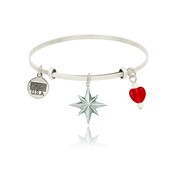 Domed Star Adjustable Bangle Bracelet