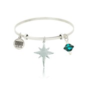 Flat Star Burst Adjustable Bangle Bracelet