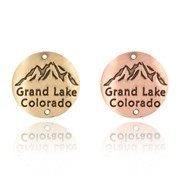 Grand Lake CO with Mountains Hiking Medallion