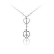 Heart and Peace Sign Pendant