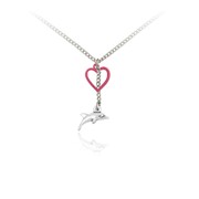 Heart and Dolphin Pendant