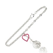 Sand Dollar and Heart Link Bracelet