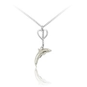 Killer Whale and Heart Pendant