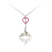Whale Tail and Heart Pendant