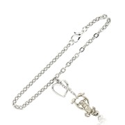 Monkey and Heart Link Bracelet