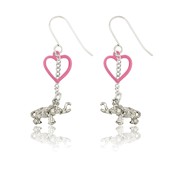 Elephant and Heart Earrings