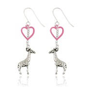 Giraffe and Heart Earrings