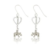 Hippo and Heart Earrings