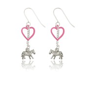 Zebra and Heart Earrings