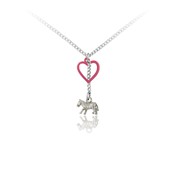 Zebra and Heart Pendant