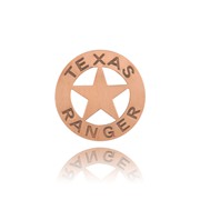Copper Texas Ranger Badge Round