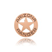 Copper Arizona Ranger Badge Round