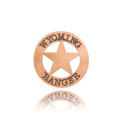Copper Wyoming Ranger Badge Round