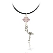 Flamingo Pendant Braided Cord