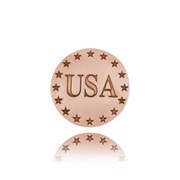 USA and Stars Round Badge