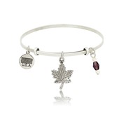 Maple Leaf Adjustable Bangle Bracelet