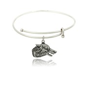 Wolf Head Slider Bangle