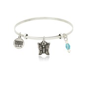 Small Butterfly Adjustable Bangle Bracelet