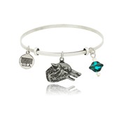 Wolf Head Adjustable Bangle Bracelet