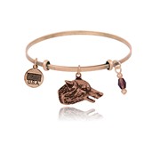 Wolf Head Adjustable Bangle Bracelet