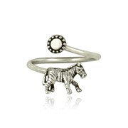 Adjustable Wire Zebra Ring