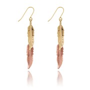 Double Feather Multi Earrings