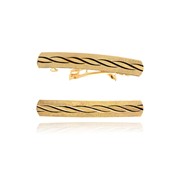 Twist Inlay Pair Barrettes