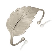 Large Solid Leaf Wire Cuff