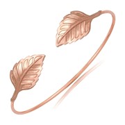 Small Solid Leaf Wire Cuff