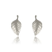 Small Solid Leaf Post Earrings