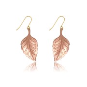 Small Solid Leaf Earrings