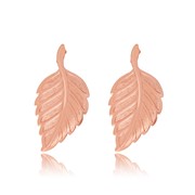 Medium Solid Leaf Post Earrings