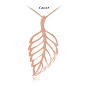 Large Open Leaf V-Neck Collar Pendant