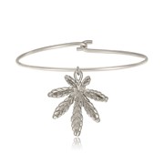 Marijuana Leaf Hook Bangle