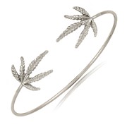 Marijuana Leaf Wire Cuff