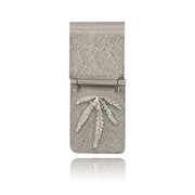 Marijuana Leaf Hinged Money Clip