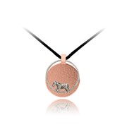 Zebra Ring Silk Cord Pendant